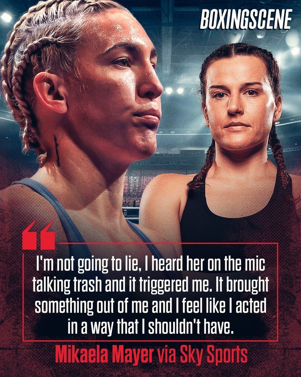Mikaela Mayer owns post-fight reaction
