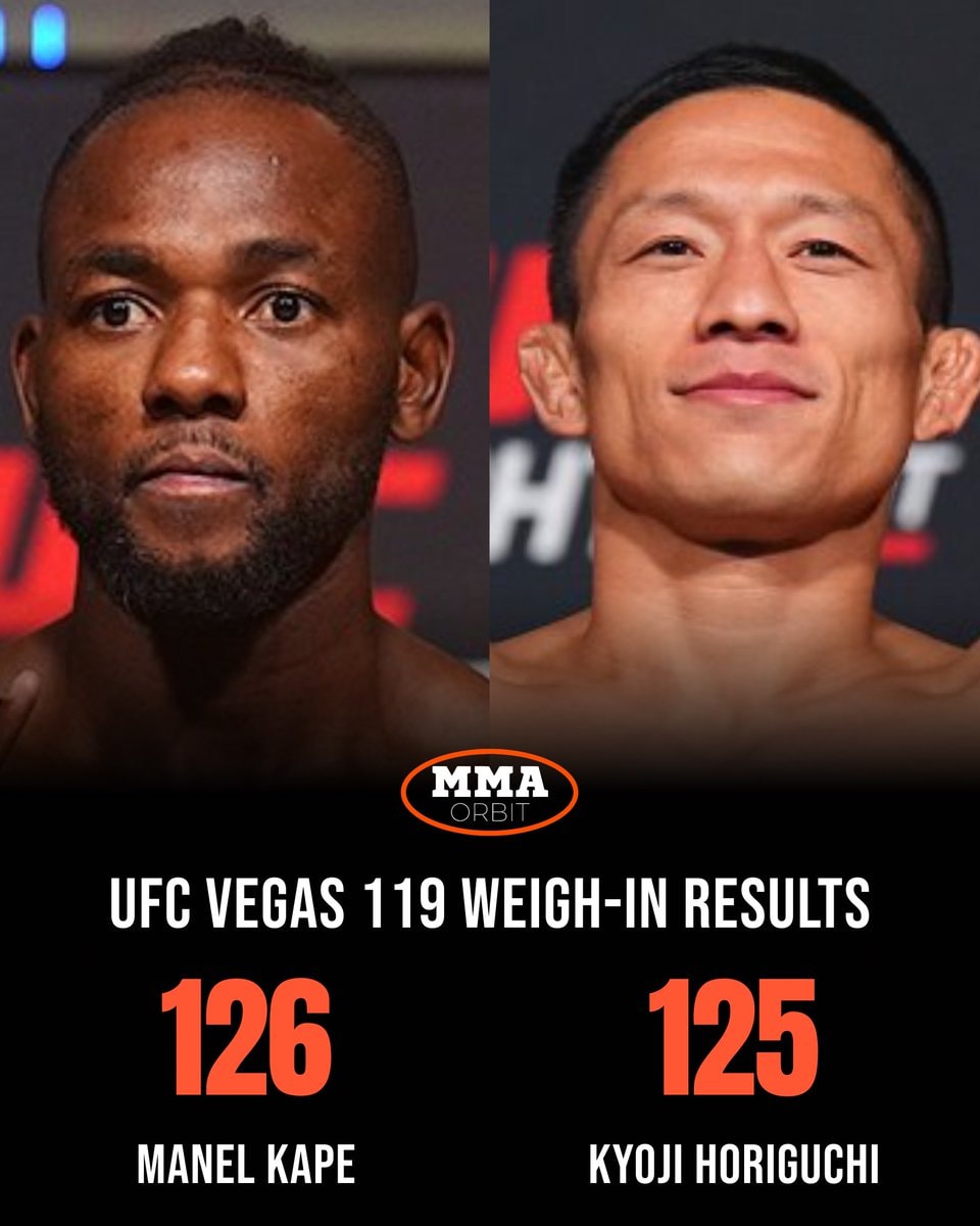 UFC Vegas 119 weigh-in results