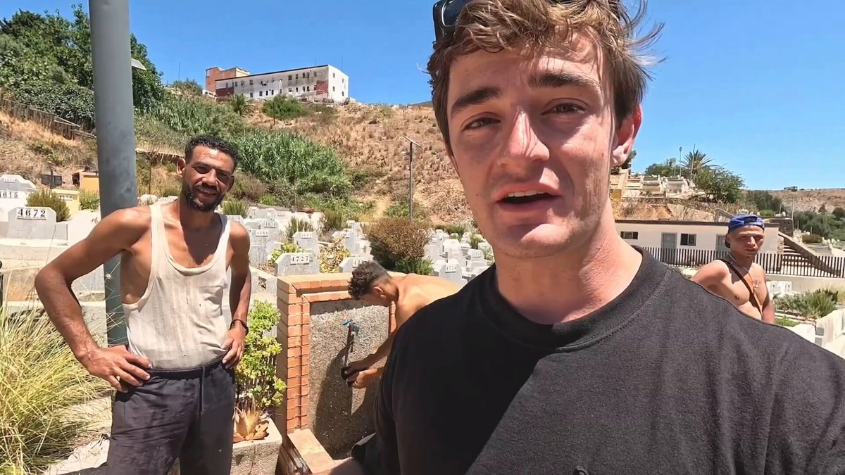 Nick Shirley Ceuta migrants showering on graves Nick Shirley Ceuta migrants showering on graves