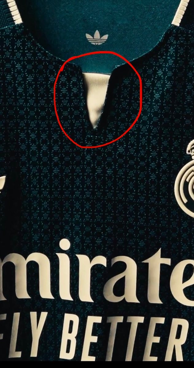 Real Madrid jersey cut in half