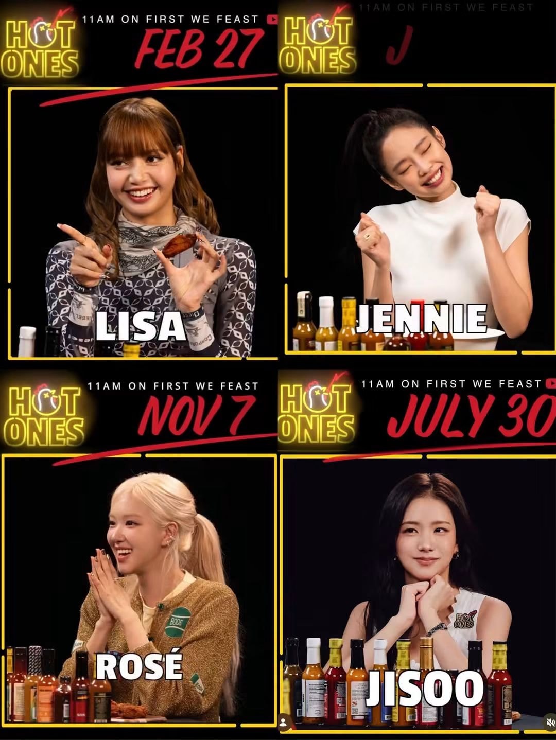 BLACKPINK Hot Ones history