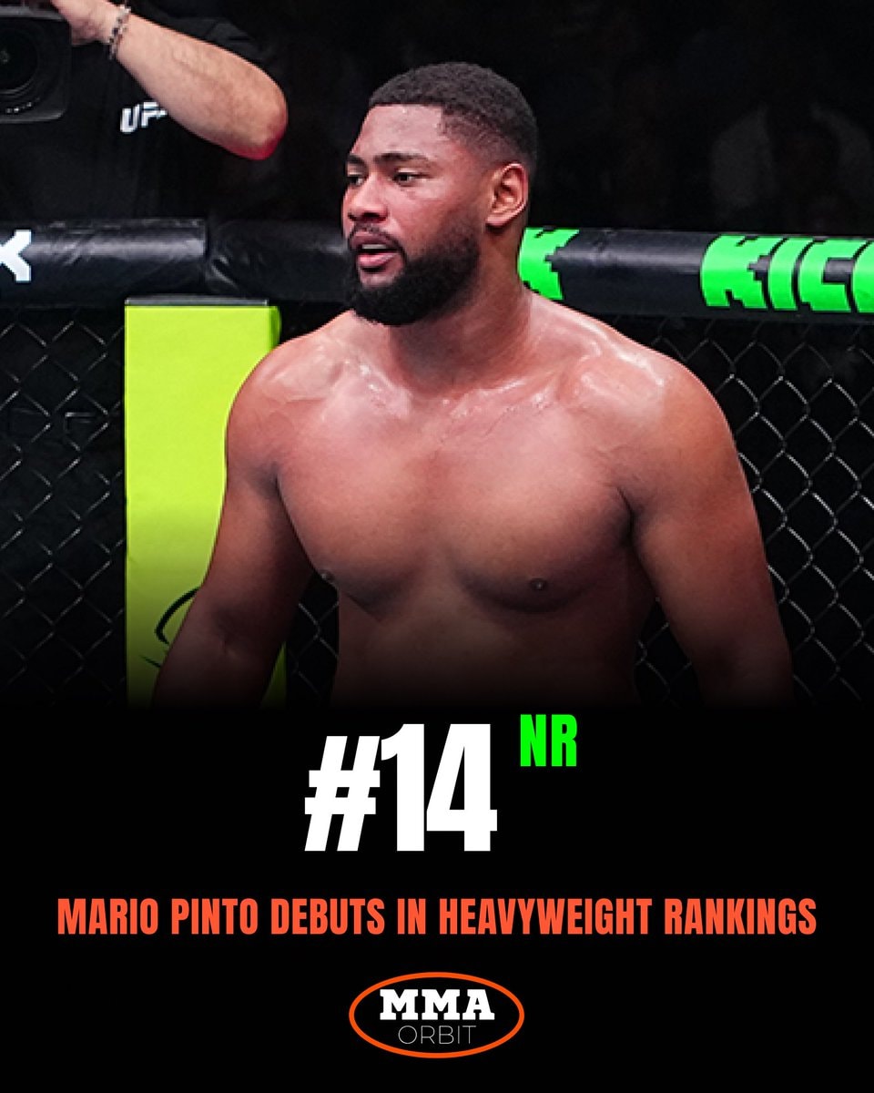 Mario Pinto UFC heavyweight rankings debut