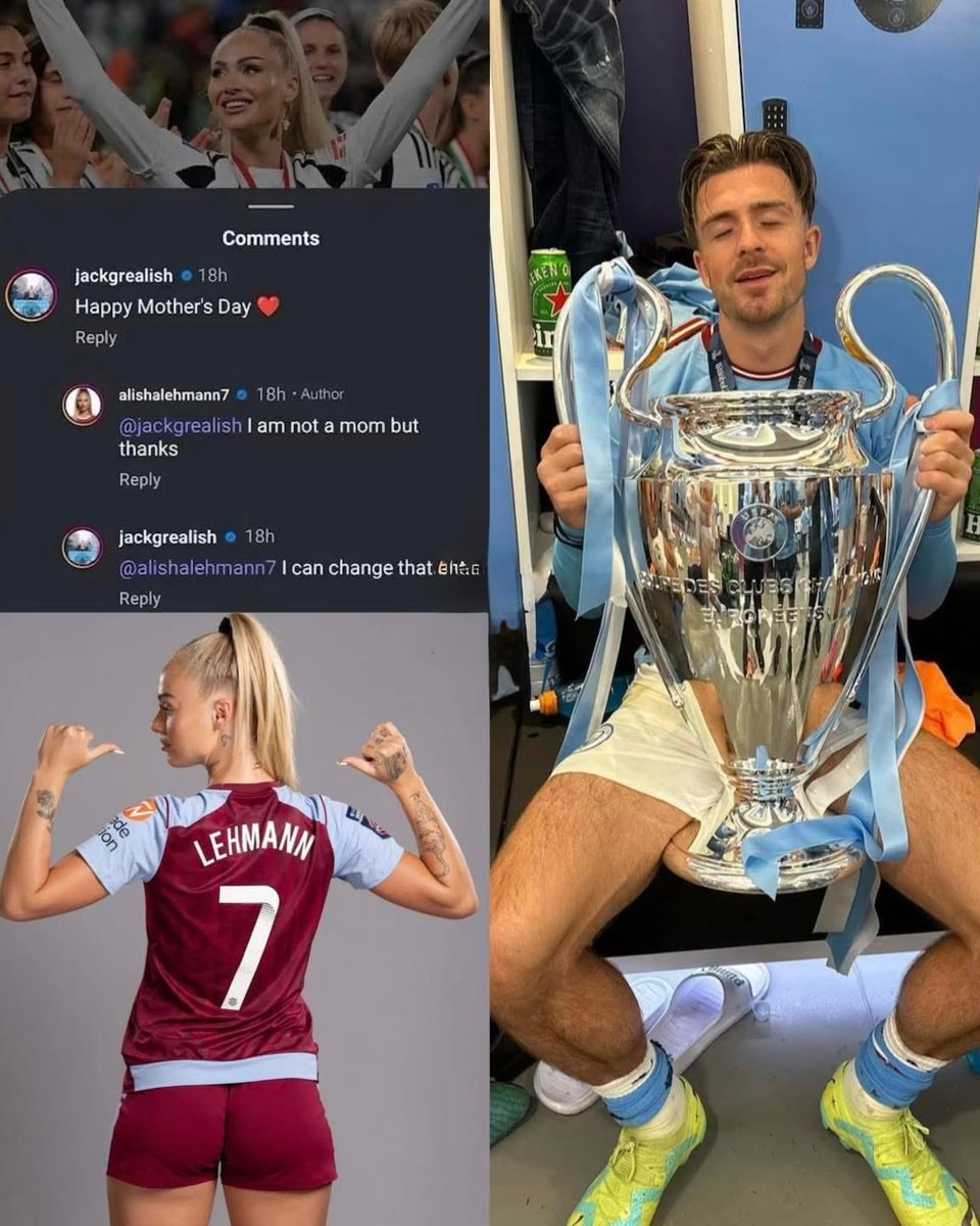 Jack Grealish Alisha Lehmann Mother's Day joke