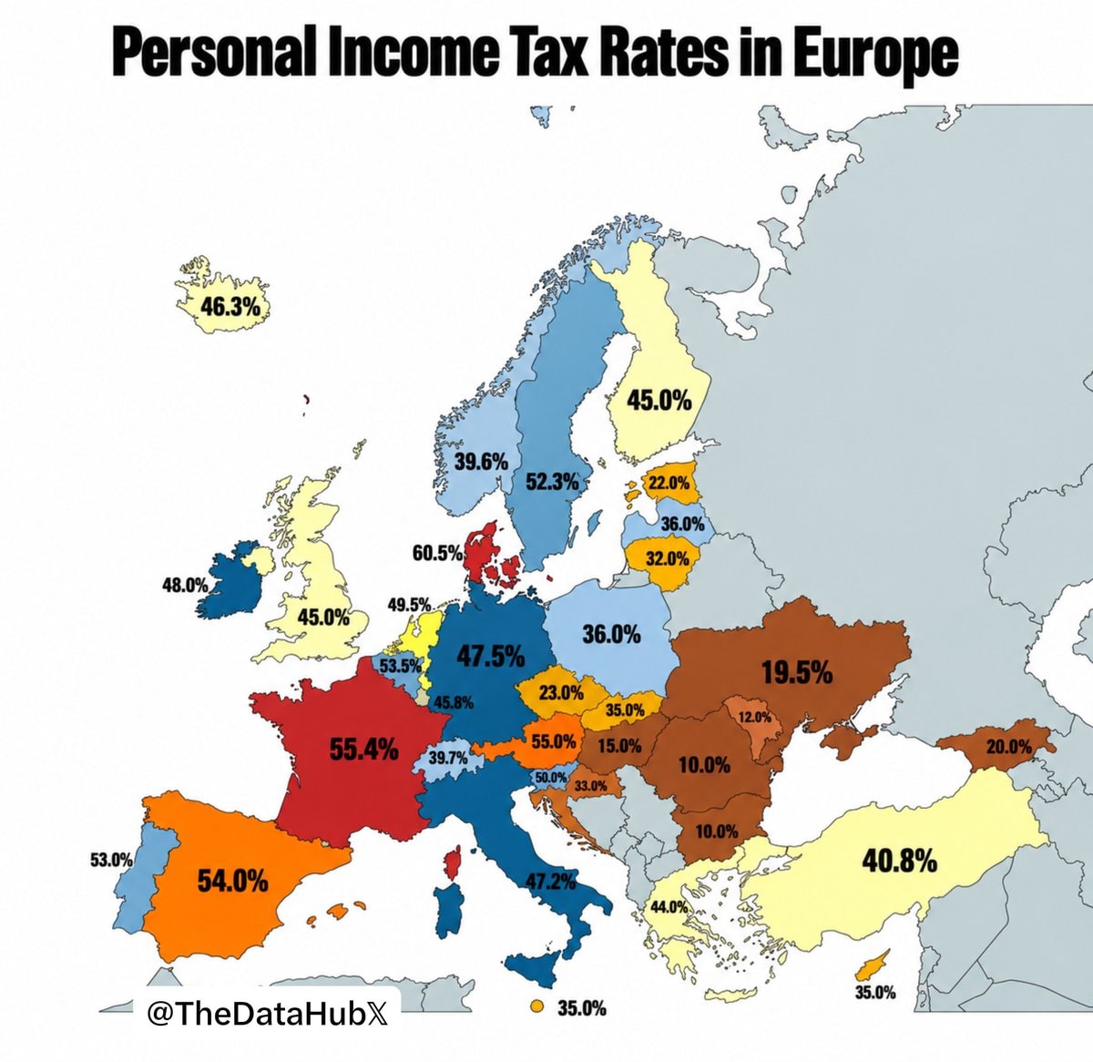 Europe Personal Income Tax Rates Europe Personal Income Tax Rates