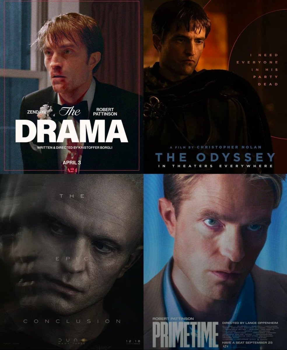 Robert Pattinson movie poster collage