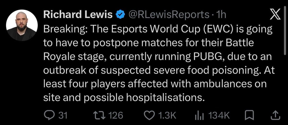 Esports World Cup PUBG postponement