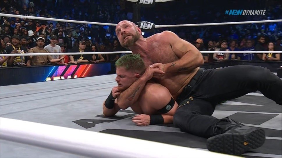 Akira vs Jon Moxley bulldog choke submission