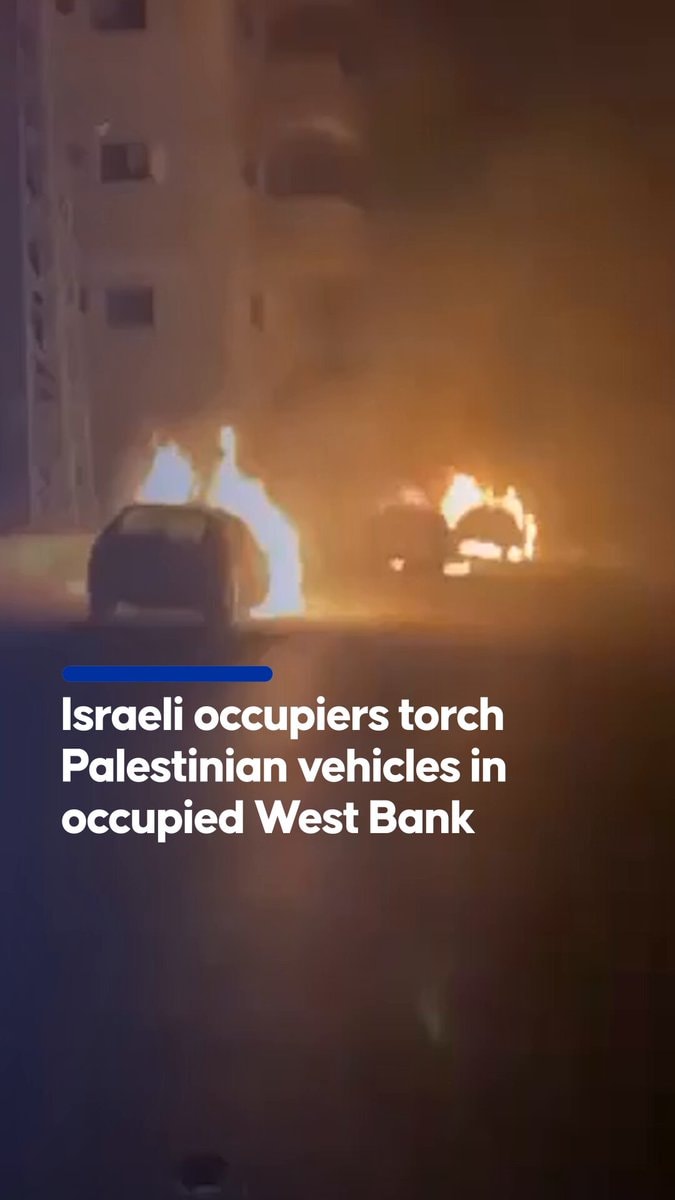 Cars set on fire in occupied West Bank