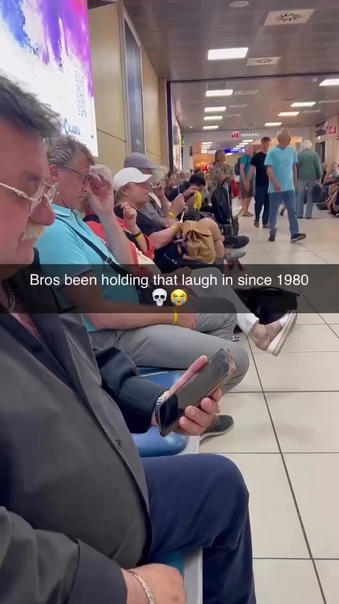 airport guy with text overlay