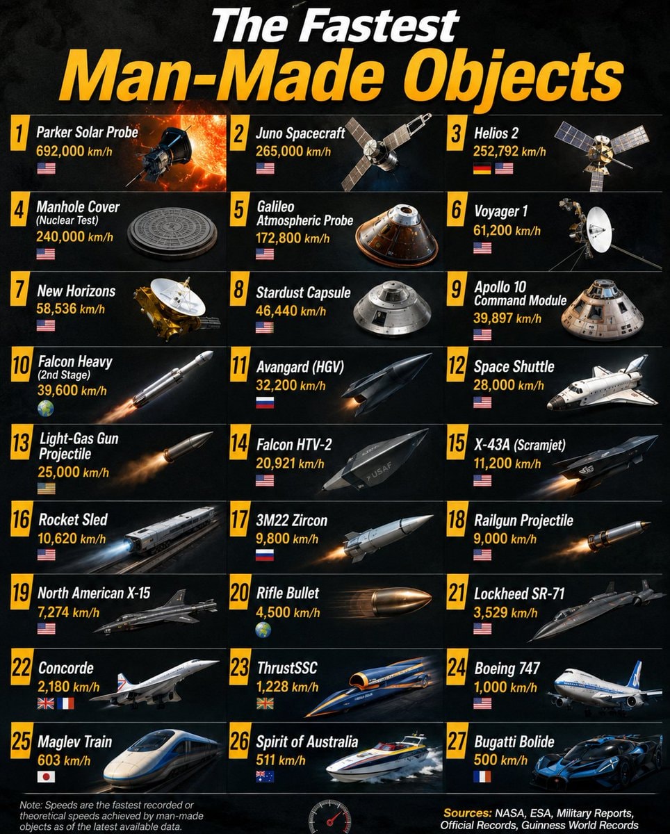 The Fastest Man-Made Objects