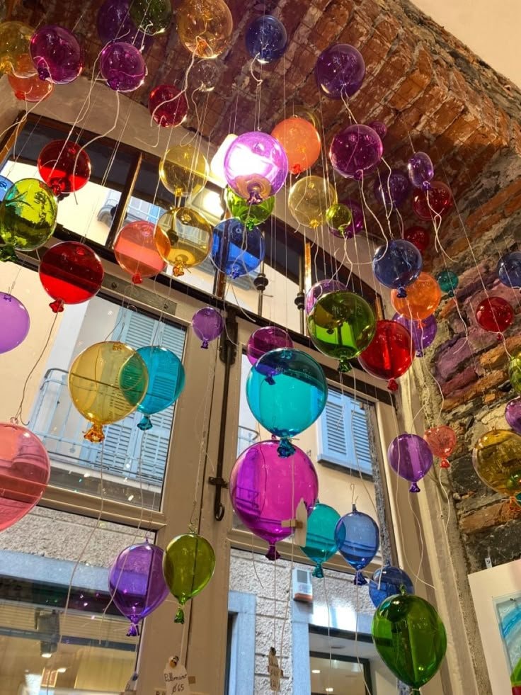 glass balloon ornaments display
