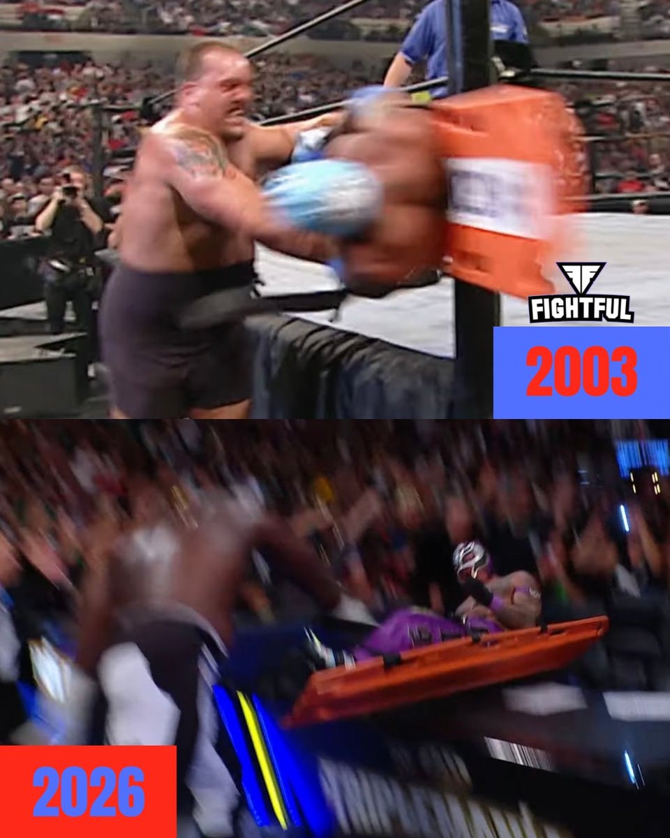 Omos and Rey Mysterio TripleMania callback