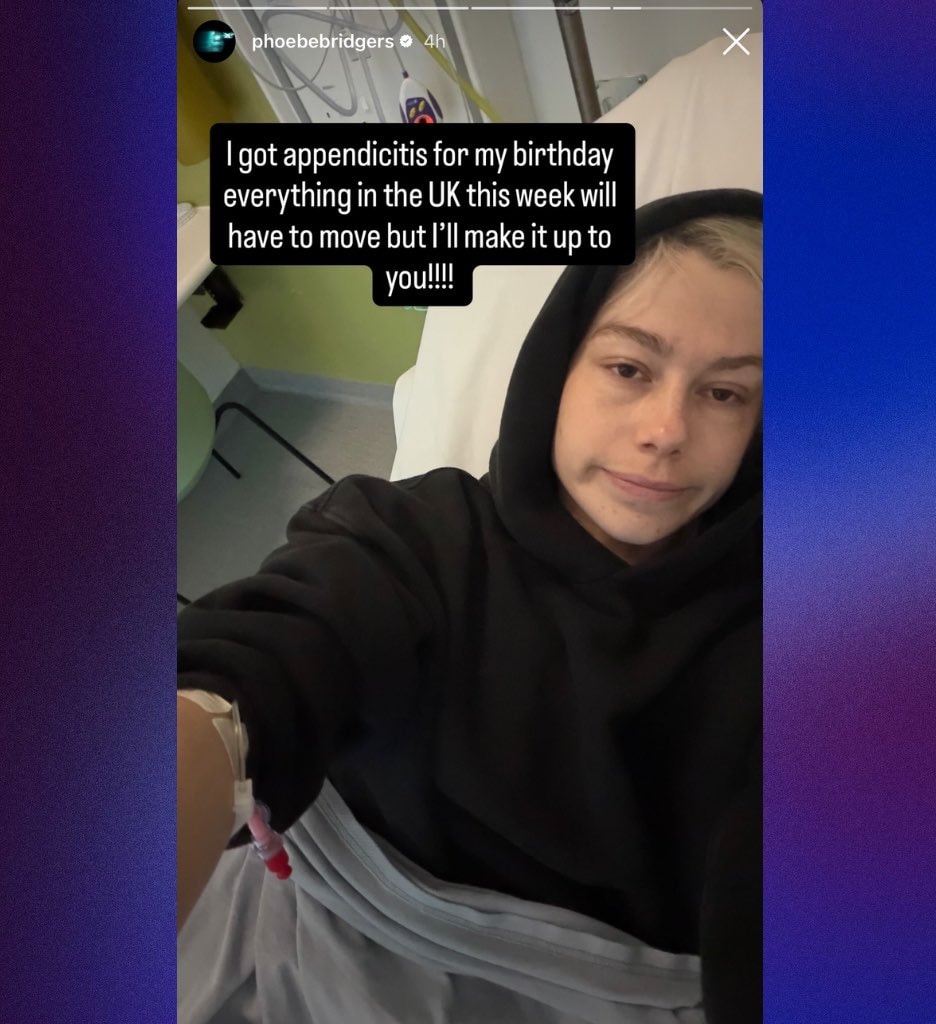 Phoebe Bridgers appendicitis birthday (photo 2 of 2)