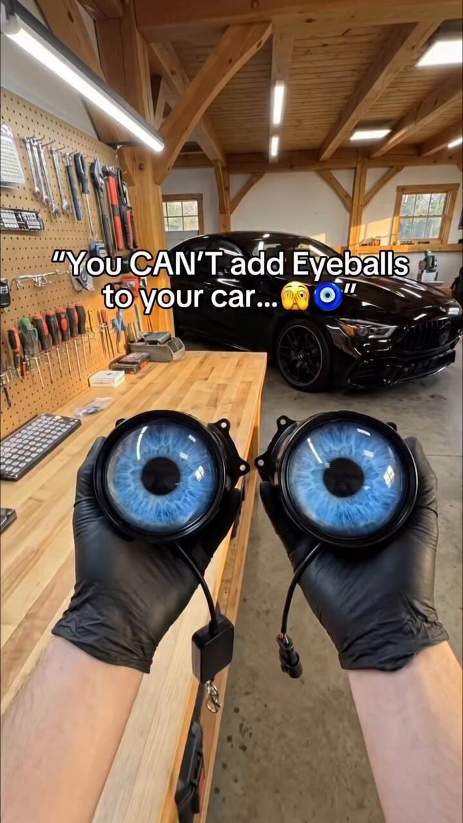 Custom eyeball car headlights
