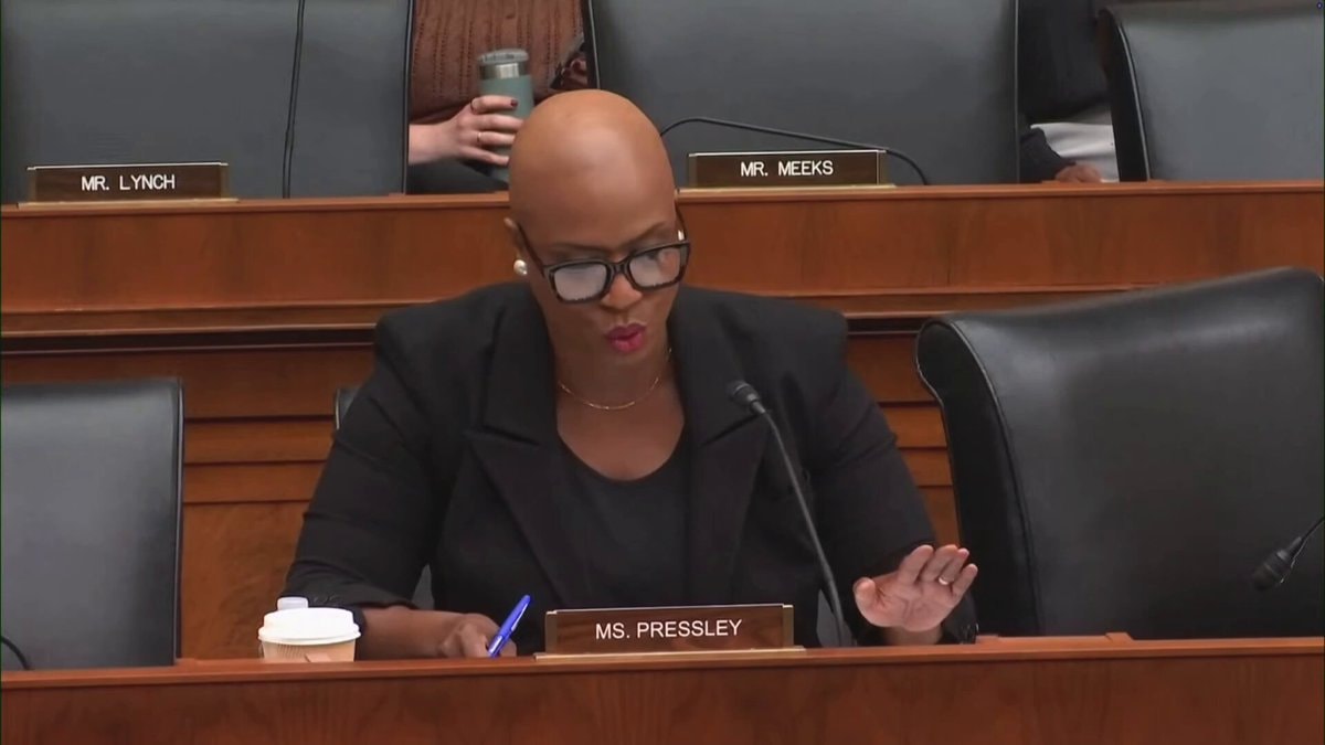 Rep. Ayanna Pressley clashes with Scott Bessent