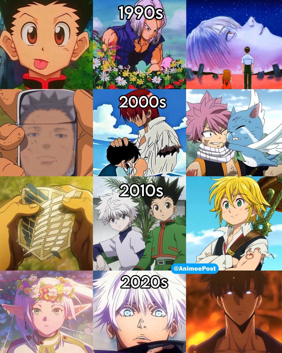 anime eras ranked by decade