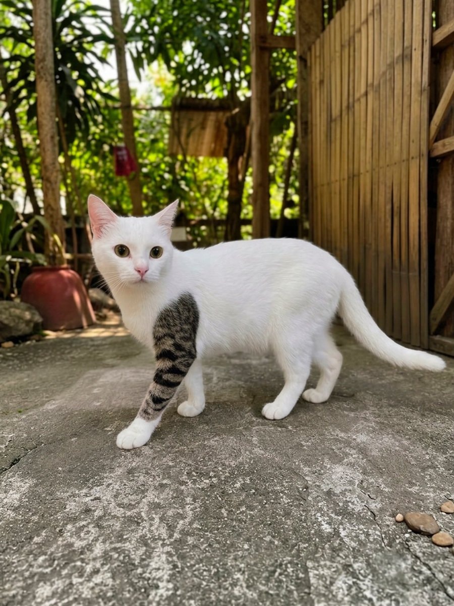 Cat with full paw tattoo marking (photo 2 of 3)