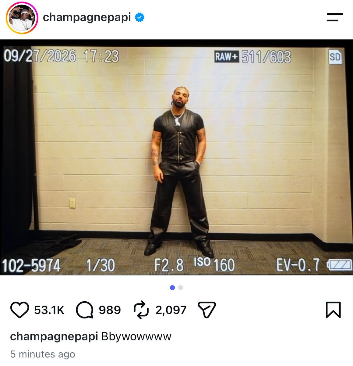 Drake IG post