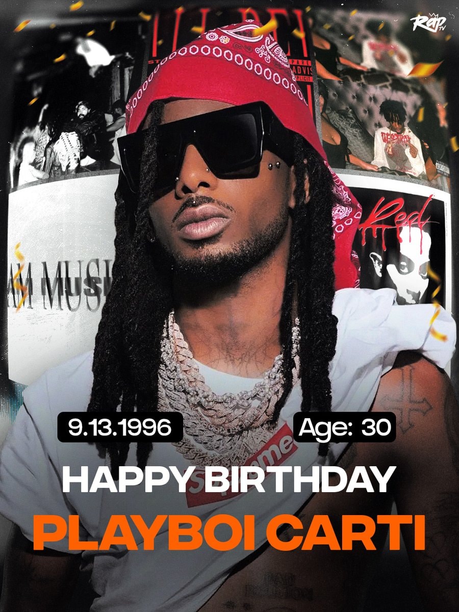 Playboi Carti birthday graphic