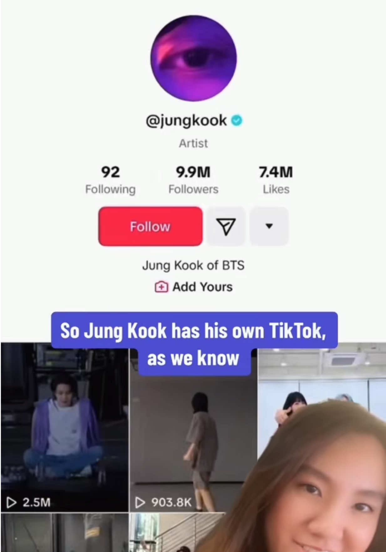 @jungkook TikTok profile