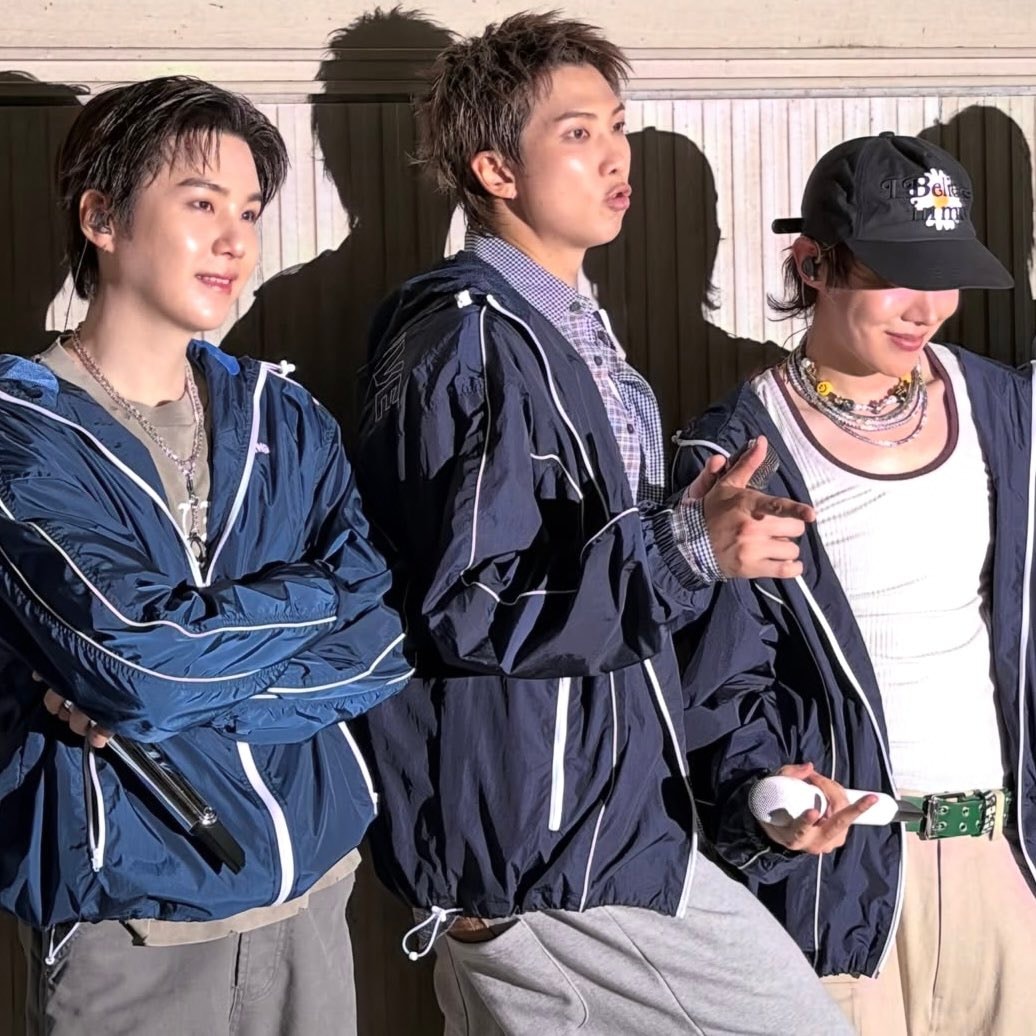 BTS rap line blue windbreakers 💜