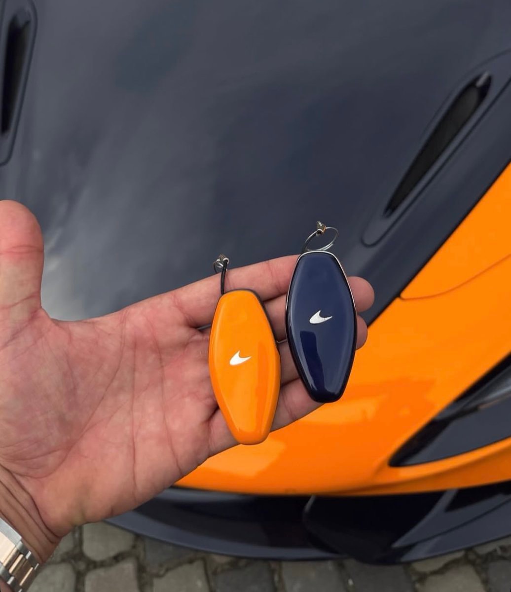 McLaren 720S orange blue driveway (photo 2 of 2)