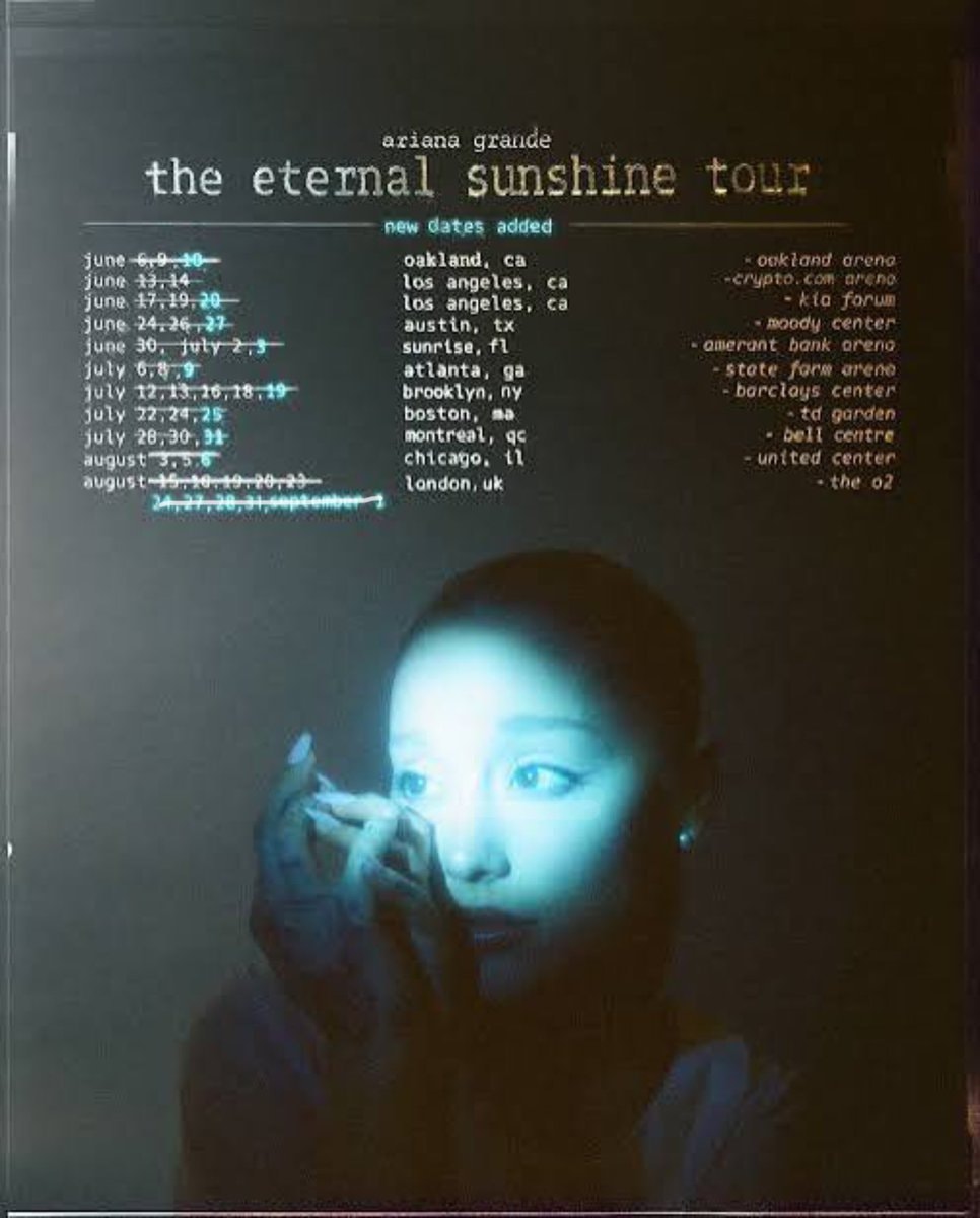 Ariana Grande eternal sunshine tour end