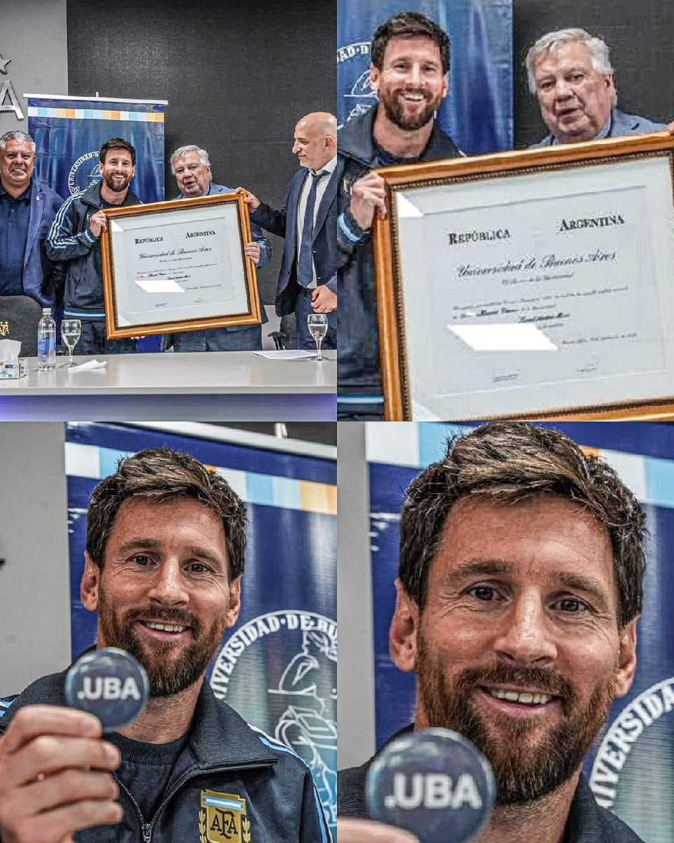 Lionel Messi receives Doctor Honoris Causa from UBA