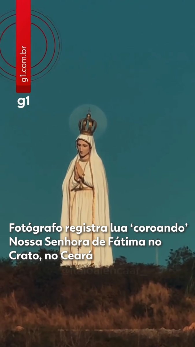 Moon crowns Our Lady of Fatima in Crato