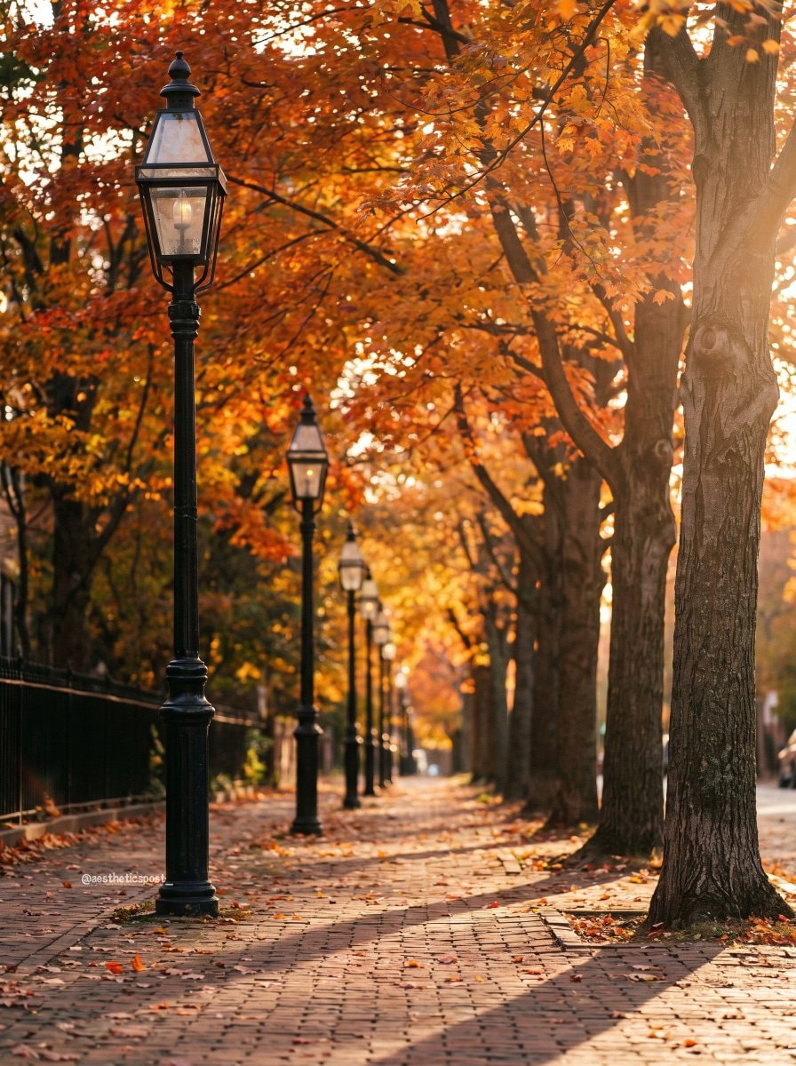 autumn street scene autumn street scene