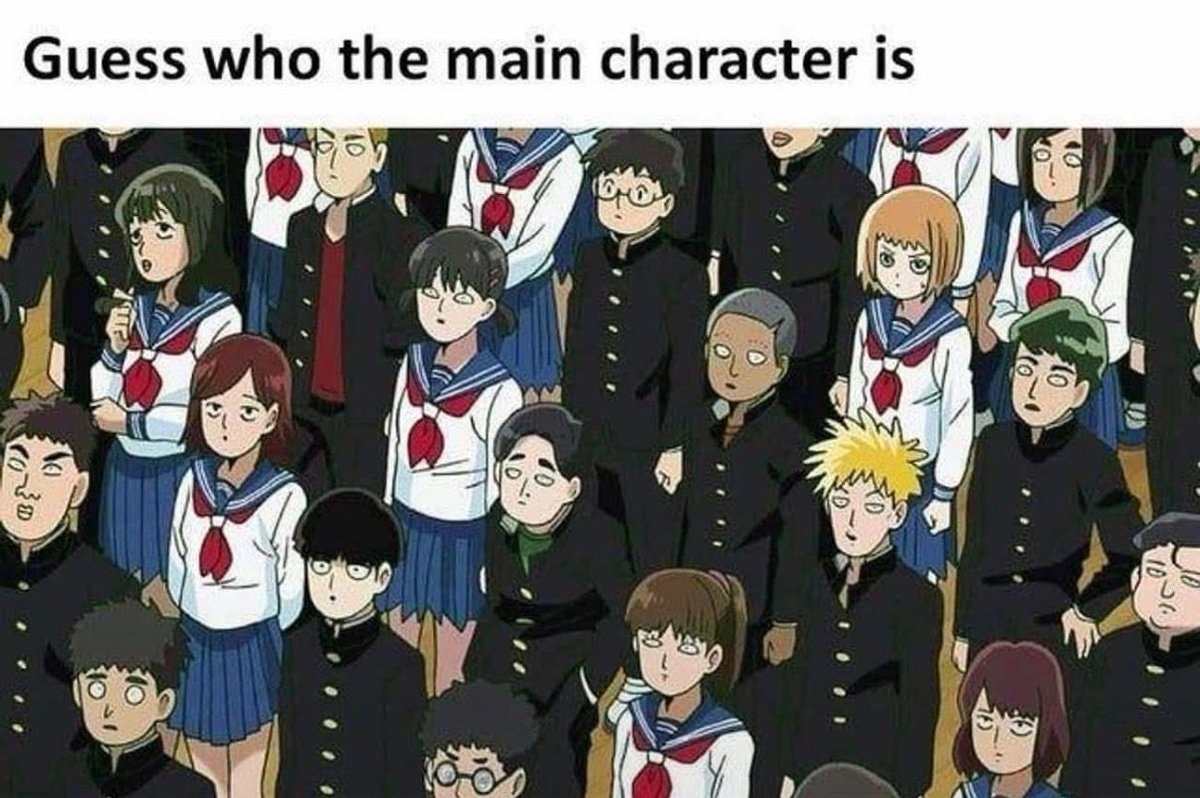 anime main character meme anime main character meme
