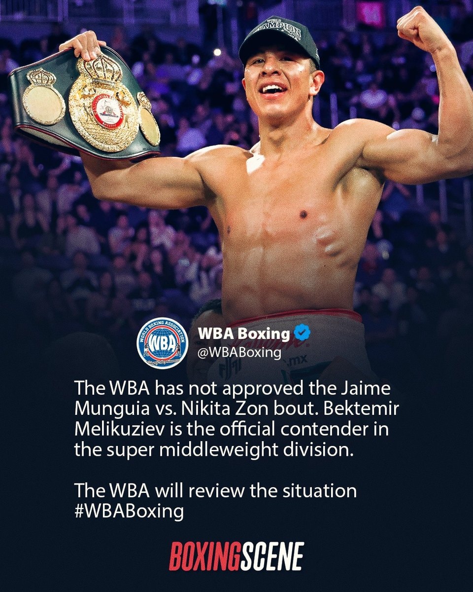 Jaime Munguia WBA opponent update