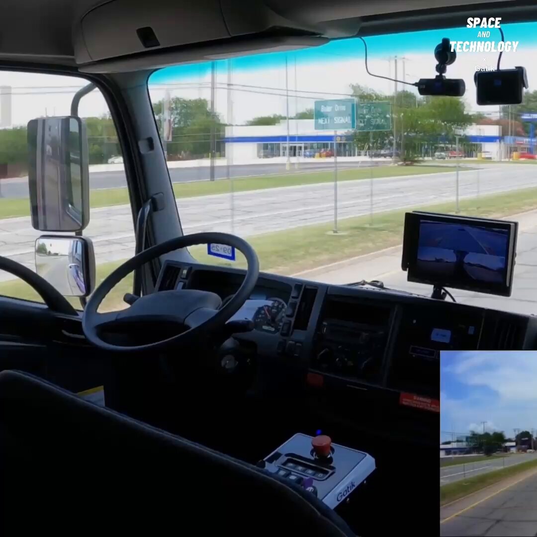 Gatik autonomous truck cab interior