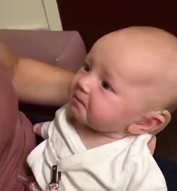 Deaf baby hears I love you for first time ❤️