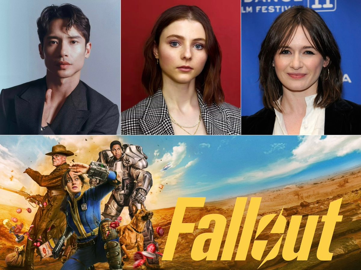 Fallout Season 3 cast Manny Jacinto Thomasin McKenzie Emily Mortimer