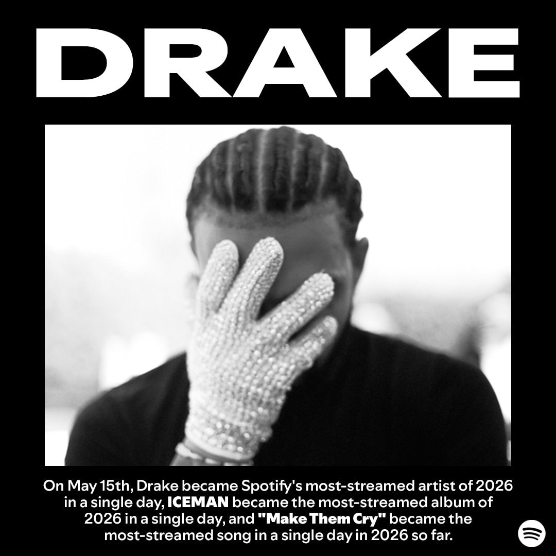 Drake Make Them Cry Spotify record (photo 2 of 2)