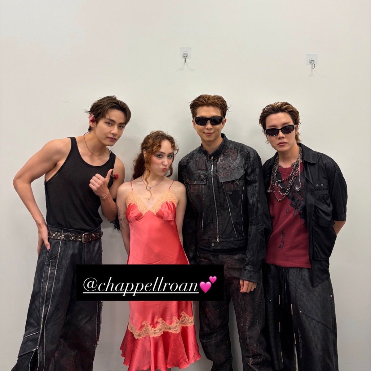 Chappell Roan with BTS Los Angeles Chappell Roan with BTS Los Angeles