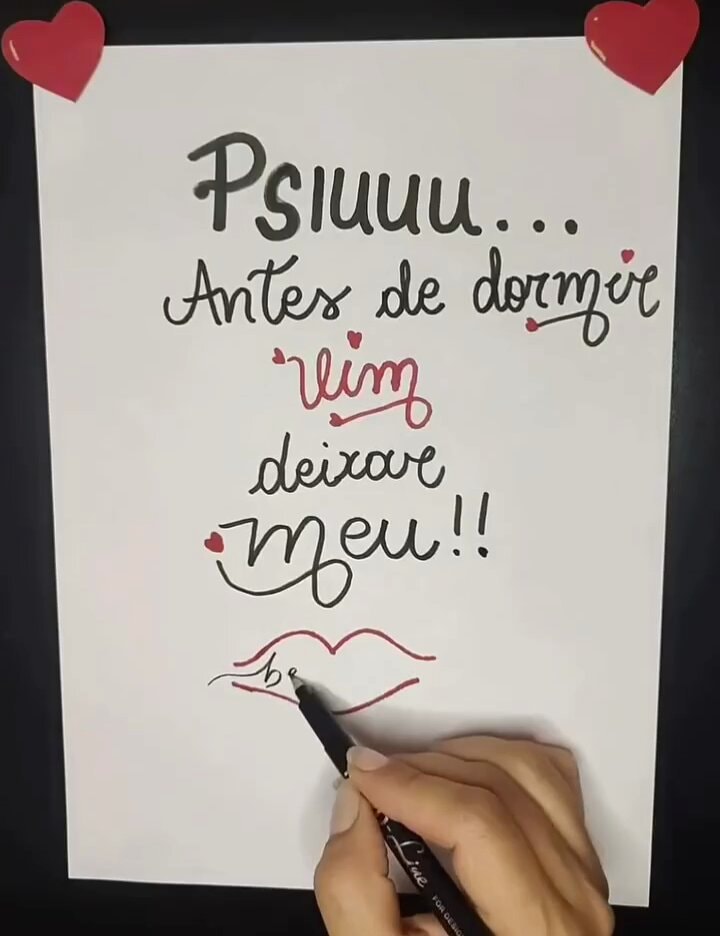 Video lyrics and handwritten beijo note
