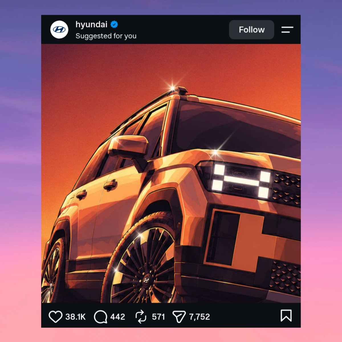 Hyundai SUV illustration