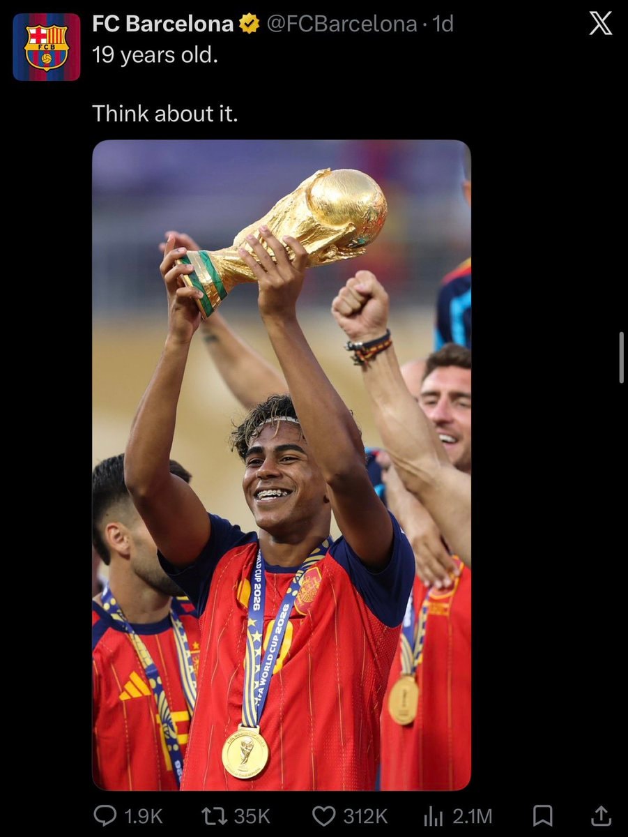 Lamine Yamal world champion tweet (photo 2 of 2)