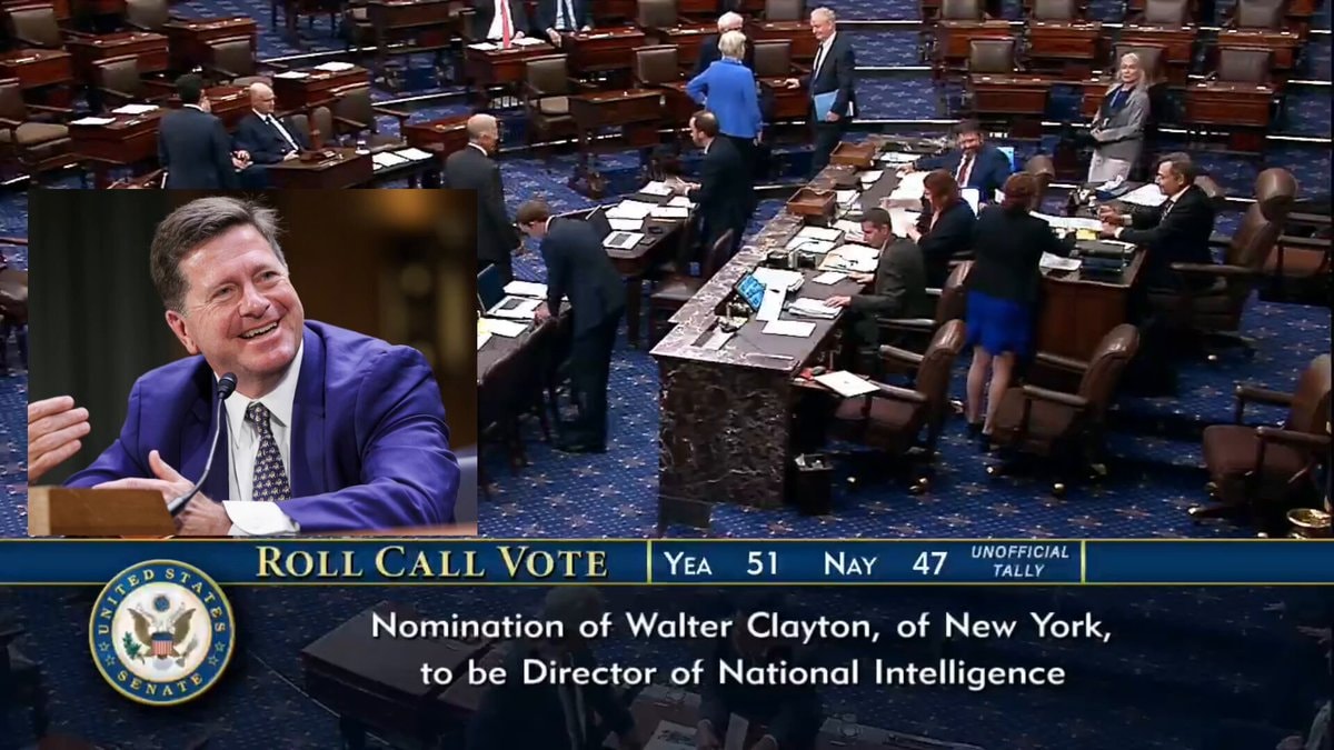 jay clayton confirmed director of national intelligence