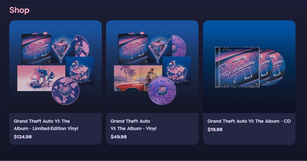 Grand Theft Auto VI: The Album merch
