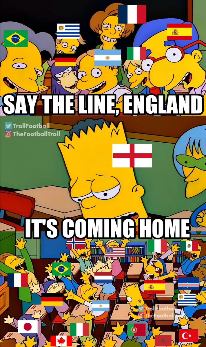 TrollFootball England It's Coming Home meme