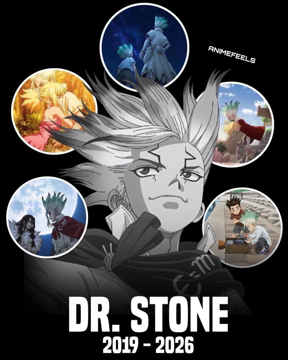 Dr. Stone anime ends 2019-2026 💔