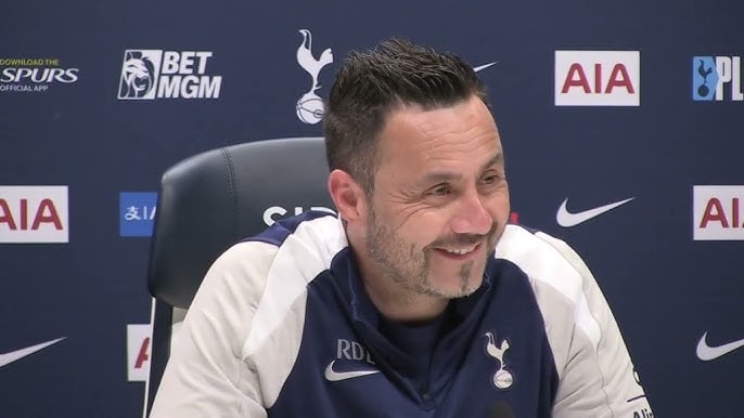 Roberto De Zerbi Tottenham Hotspur press conference