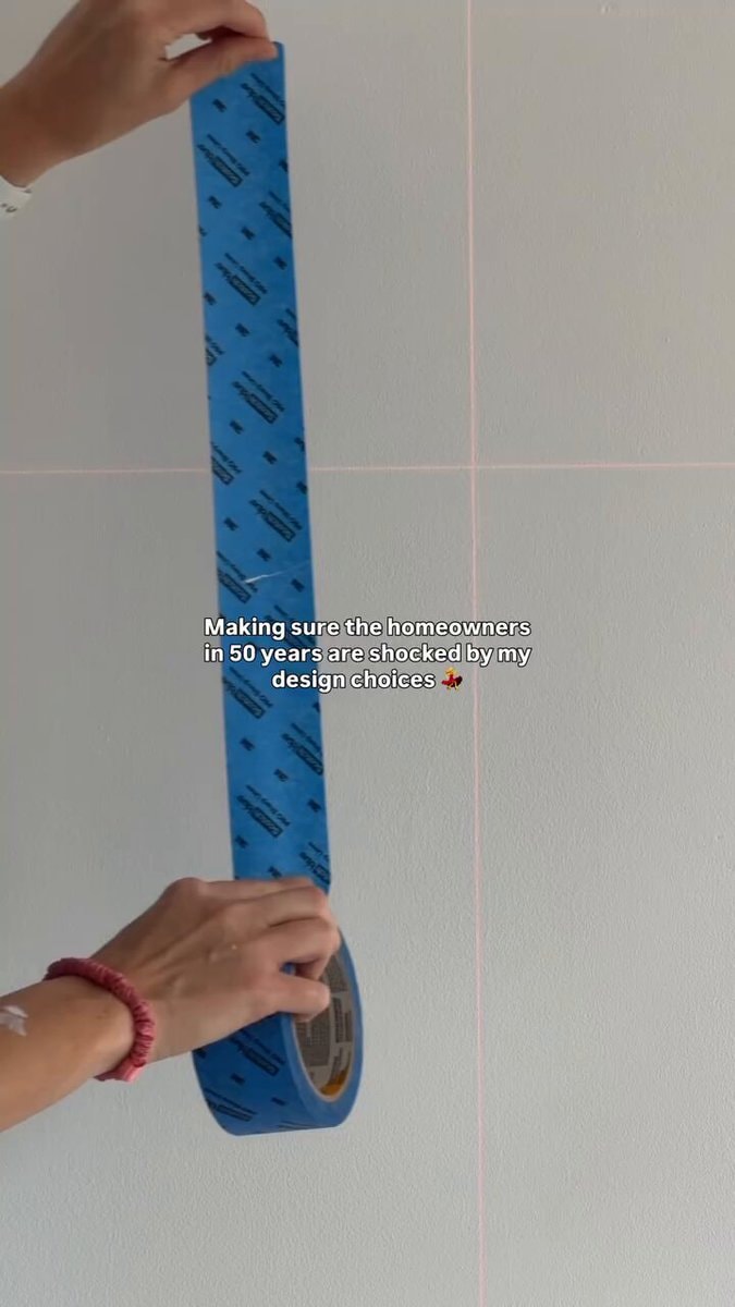 painter's tape wall DIY