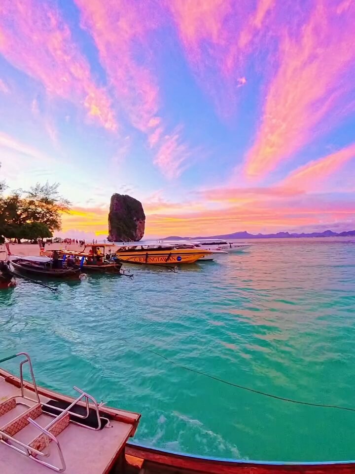 Poda Island Thailand sunset