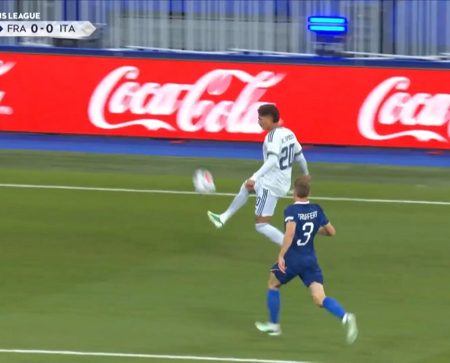 Moise Kean near miss vs FRA