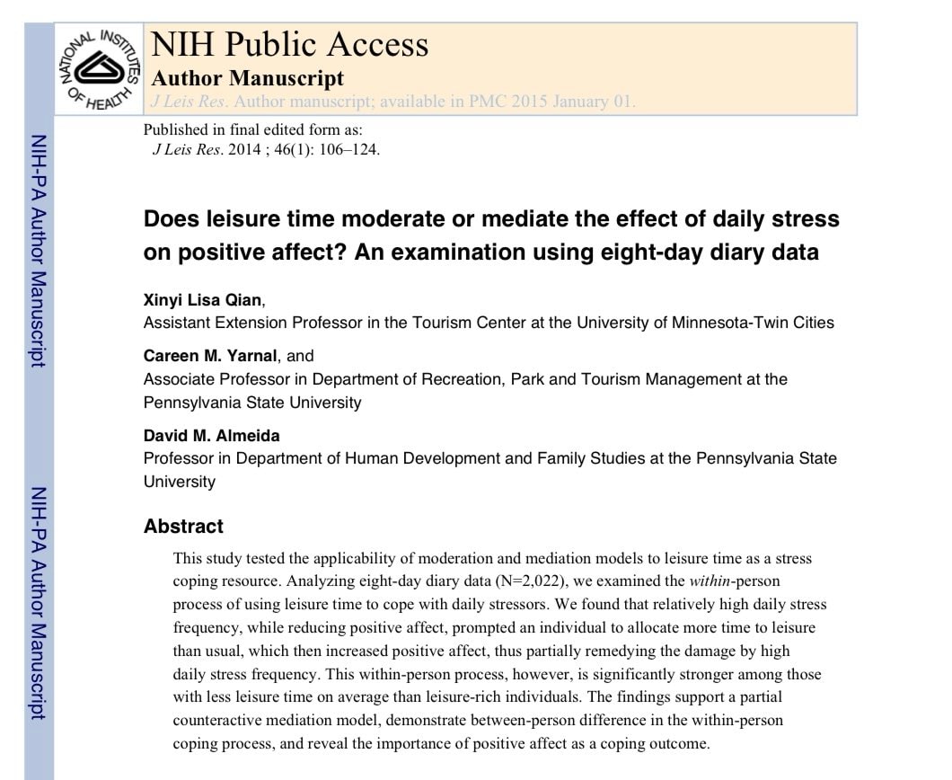 reducing activity for mental health