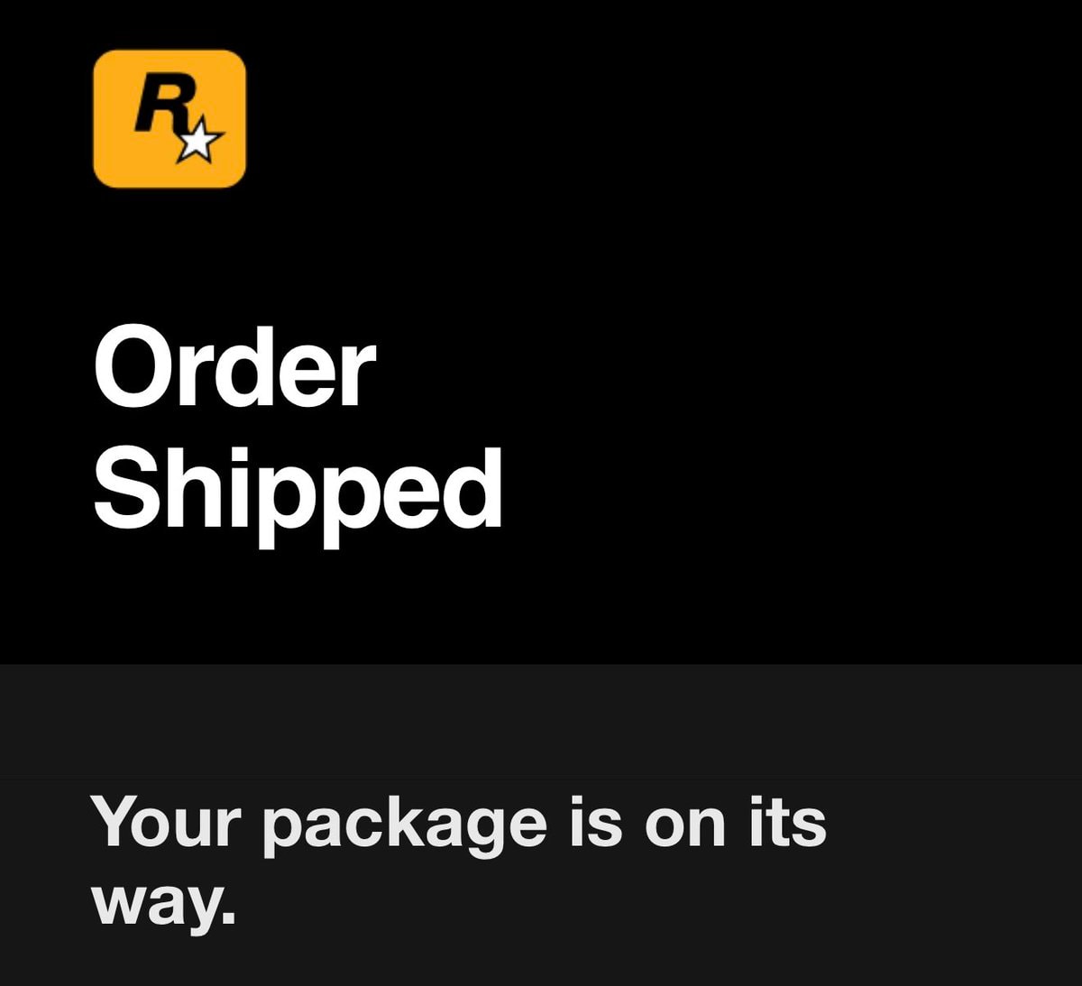 Rockstar Games notification